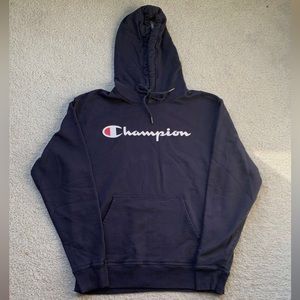 Navy Champion Hoodie with Pocket